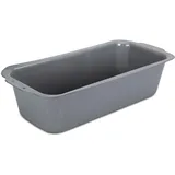 Städter we love baking silberne Brot-Back-Kastenform 30x13cm - Höhe 8cm - aus Metall emailliert - Füllmenge 2400 ml - extrem hitzebeständig bis 300 Grad