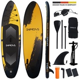 24move Standup Paddle SUP Board Set 320 x 80 x 15 cm schwarz/gelb