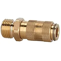Riegler Schnellverschlusskupplung NW 2,7, Messing blank, M5 AG