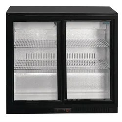 Hintere Bar mit zwei Schiebetüren Polar G-Serie schwarz 198L