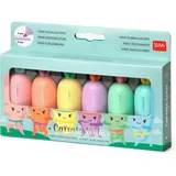 Legami Mini-Textmarker 6 St. Karotte Pastellfarben