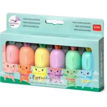 Legami Mini-Textmarker 6 St. Karotte Pastellfarben