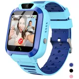 Fenamor 4G Smartwatch Kinder, Smartwatch Kinder mit GPS mit SIM und Telefon, Uhr Kinder telefonieren Wasserdicht IP67, SOS Videoanrufen, Kinder Smartwatch Geschenke für Jungen Mädchen 4-15 Alter Blau