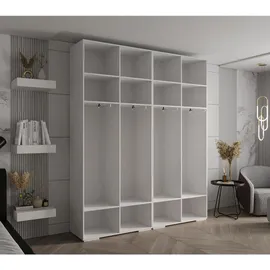 abiks möbel Drehtürenschrank INOVA 200 x 236,7 x 47 cm Weiß/Gold