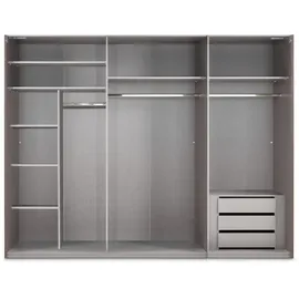 luma-home Schwebetürenschrank 300 x 216 x 65 cm Anthrazit/Schwarz