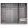 luma-home Schwebetürenschrank 300 x 216 x 65 cm Anthrazit/Schwarz