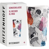 Ritzenhoff & Breker RITZENHOFF Kaffee-Tasse XL 500 ml Serie Genussklasse Nr. 2 - Porzellan-Becher, urbaner Chic - Designerstück