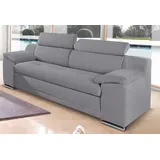 sit&more 3-Sitzer »Andiamo«, inklusive Kopfteilverstellung grau