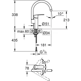 Grohe Wave Cosmopolitan chrom 32449001