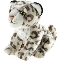 Kuscheltier HEUNEC "Endangered, Schneeleopard 22 cm", grau (hellgrau, braun), Plüschfiguren, KinderH:22cm, Polyester, gefleckt, H:22cm