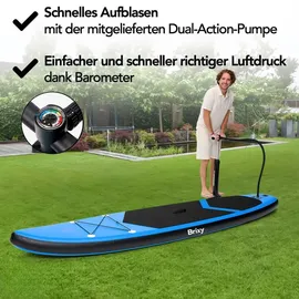 brixy SUP Board Aufblasbar 305 cm Blau