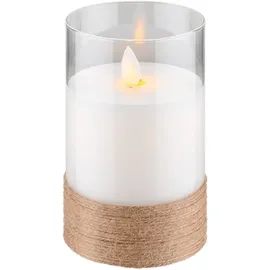 goobay LED-Echtwachs-Kerzen 3 St. weiß