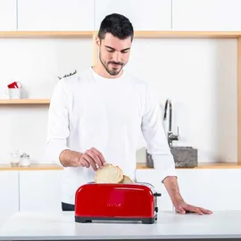 Taurus Alpatec Taurus Vintage Red Toaster - Black