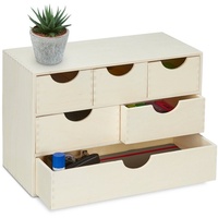 Relaxdays Schubladenbox Holz