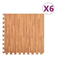 VidaXL Bodenmatten 6 Stk. Holzmaserung 2,16 m2 EVA-Schaumstoff