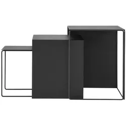 Ferm Living - Cluster Tables (3er-Set), schwarz