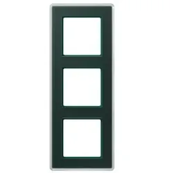 Jung AV583GLMSG Glasrahmen 3fach, senkrechte und waagerechte Montage, Glas, A VIVA, smaragdgrün