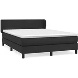 vidaXL Boxspringbett 140 x 190 cm H2 Schwarz