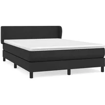 vidaXL Boxspringbett 140 x 190 cm H2 Schwarz