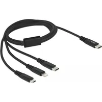DeLock USB Ladekabel 3 in 1 USB Type-C zu Lightning / Micro USB / USB Type-C 1m