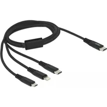 DeLock USB Ladekabel 3 in 1 USB Type-C zu Lightning / Micro USB / USB Type-C 1m
