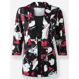 Witt Weiden 2-in-1-Shirt in schwarz-rot-bedruckt | Gr.: 42