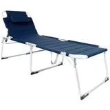 Mojawo Doppelliege XXL Aluminium Gartenliege Sonnenliege Liege gepolstert L200xB70cm