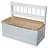 Spetebo Sitzbank Holz Truhenbank Weiß 60 x 50 cm