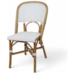 Bistromania Terrassenstuhl WAGRAM - Rattan - Geflochtener Weiß