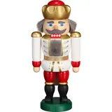 Seiffener Volkskunst eG Nussknacker Exklusiv König 20 cm Holz rot/weiß
