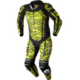 RST Pro Evo Airbag Tiger, Lederkombi 1tlg. perforiert - Schwarz/Neon-Gelb - XXL