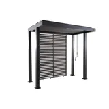 MWH Das Original MWH Pavillon Grillzebo 259,5 x 154 cm Aluminium Grau Iron
