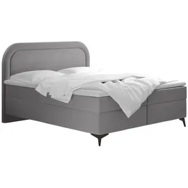 Kaiser Boxspringbett mit bettkasten und topper Valentino, mehrere Größen Paros/poso 120x200 cm Hellgrau