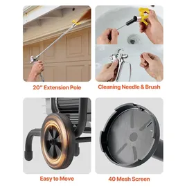 Vevor Membran-Airless-Farbspritzgerät 1500 W, Rollbares Farbspritzgerät mit 19,31 MPa Hochdruck, 10 m Hochdruckschlauch, Reinigungsnadel und Bürste, für DIY-Sprüharbeiten im Innen- und Außenbereich