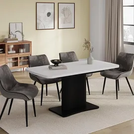 Vicco Fenaro 120 x 77,4 x 80 cm ausziehbar Weiß/Schwarz