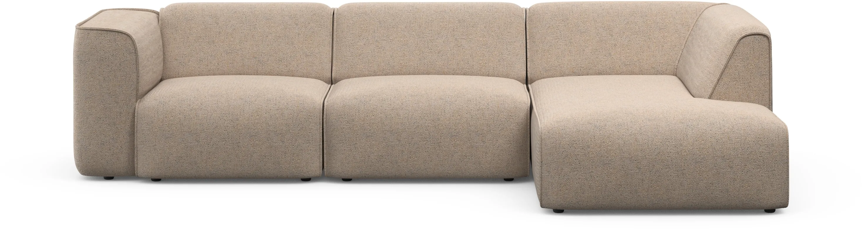 Ecksofa RAUM.ID "Merid jederzeit durch Module erweiterbar L-Form", grau (taupe), B:295cm H:70cm T:162cm, 100% Polyester, Sofas, als Modul oder separat verwendbar, für individuelle Zusammenstellung