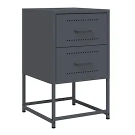 vidaXL Nachttisch Anthrazit 36x39x60,5 cm Stahl