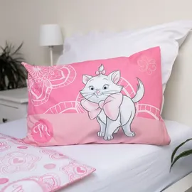 Jerry Fabrics Disney Marie Kinderbettwäsche – Bettbezug 100x135 cm & Kissenbezug 40x60 cm, Rosa