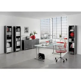 Kerkmann Schreibtisch Artline 160 cm Glas grau