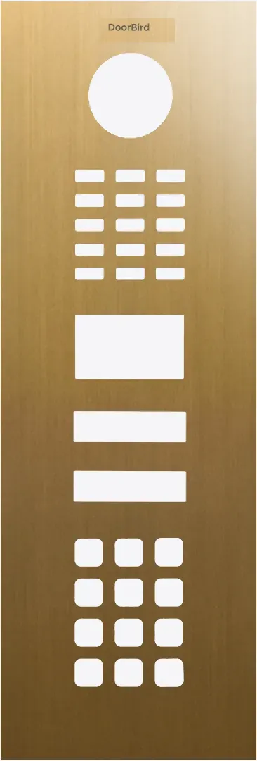 DoorBird D2102KV Frontblende Gold-Optik als PVD Beschichtung, Edelstahl, gebürstet