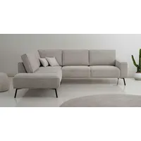 OTTO home Ecksofa OTTO HOME "Vosby", beige (natural), B:260cm H:85cm T:208cm, 90% polyester, 10% nylon, Sofas, Ecksofa, 260 cm, Chenille, mit dekorativer Kedernaht, Wellenunterfederung