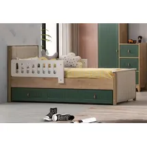 JV Möbel Jugendbett Stilvoll 98 x 110 x 200 cm Holz braun
