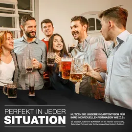 tillvex Klapptisch 180 x 75 x 74 cm Schwarz