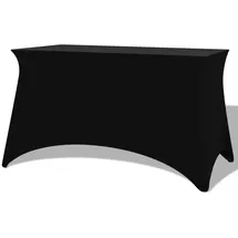 vidaXL Tischhusse Stretch Schwarz 243 x 76 x 74 cm 2er Set