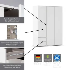 Rauch Drehtürenschrank Nabila 140 x 194 x 53 cm Weiß