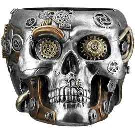 Gilde Steampunk Skull 18 x 14 cm Silber