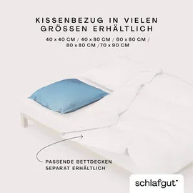 schlafgut Kissenbezug Woven Fade 40 x 80 cm Blau