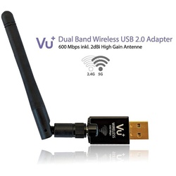 VU+ VU+ Dual Band Wireless USB 2.0 Adapter 600 Mbps inkl. Antenne Tuner