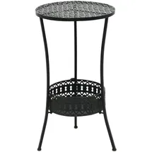 vidaXL Bistrotisch Schwarz 40x70cm Metall