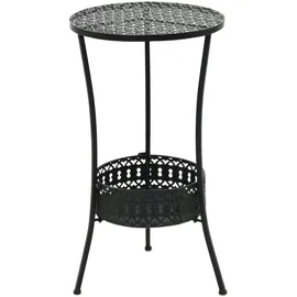 vidaXL Bistrotisch Schwarz 40x70cm Metall